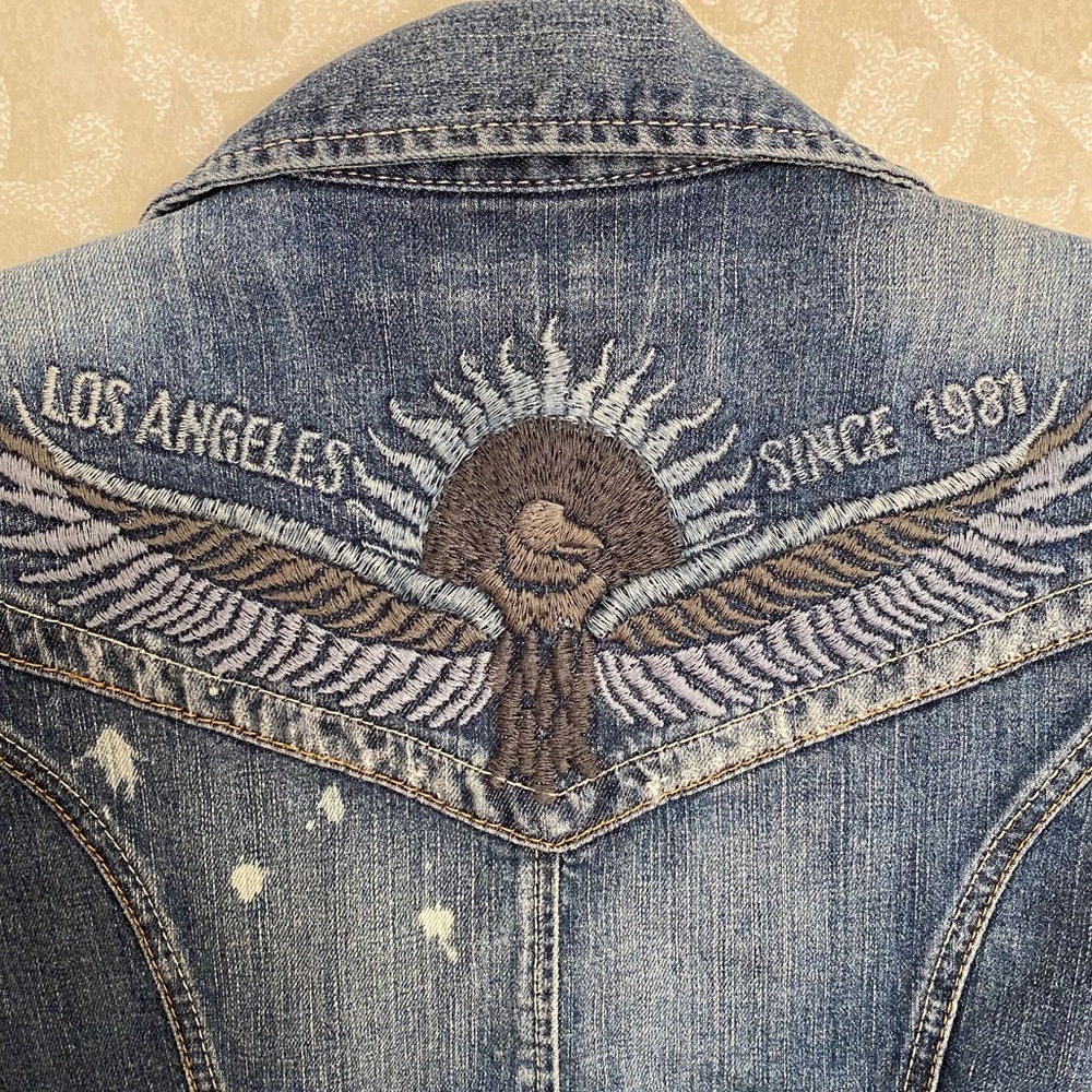 Blue Jean Biker GUESS Vest Small Vintage 1981